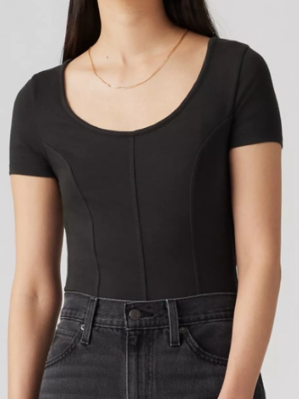 Levi's Mars Corset Top Black Size Large Sold Out Style